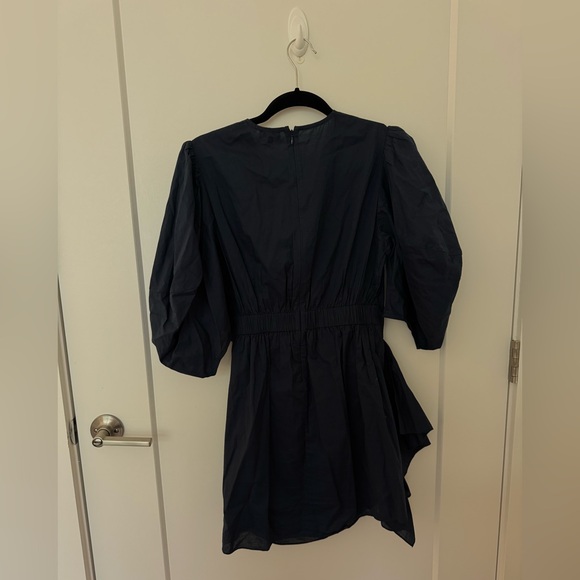 RHODE Navy Pia Puff Sleeve Mini Dress - Picture 3 of 5